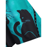 Robe longue gothique aux 2 chats noirs GROMKAT™ robe chat, noirs, vêtements