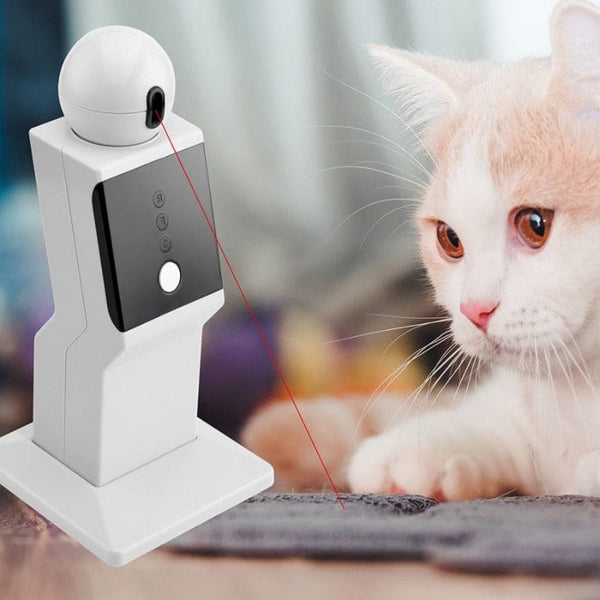USB programmable 360° laser pointer robot for cats