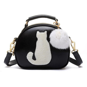 Sac à main forme ronde silhouette de chat KANDYKAT™ accessoires, sac main, chat, sacoche