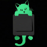 Sticker Chat fluorescent couple LUNAKAT™ Maison / Décoration, stickers