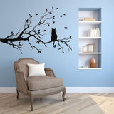 Sticker mural décoratif chat sur branche BURDYKAT™ Maison / Décoration, branche, stickers