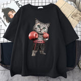 T-shirt chat boxeur humoristique BOXINKAT™ t-shirt, t-shirt chat, humoristique, vêtements