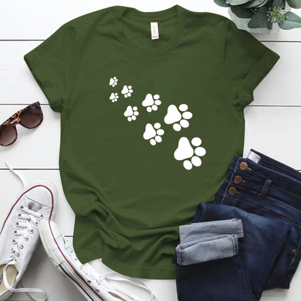 T-shirt empreintes pattes de chaton STEPKAT™ t-shirt, t-shirt chat, chaton, vêtements