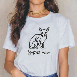 T-shirt imprimé chat Sphynx pour mamans SPHYNXYKAT™ t-shirt, t-shirt chat, mamans, vêtements
