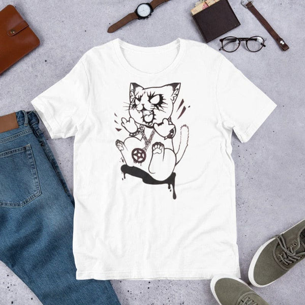 T-shirt Le chat diabolique STANIKAT™ t-shirt, t-shirts, tee-shirt, vêtements