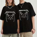 T-shirt rock chat anarchiste Meowtallica LIKAKAT™ t-shirt, t-shirt chat, Meowtallica, vêtements