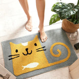 Tapis de bain absorbant chat roux cartoon ROXYKAT™ Maison / Décoration, cartoon, tapis sol, sol / 