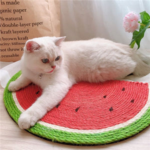 Tapis griffoir pour chat en sisal forme pastèque WATMELKAT™ griffoir, griffoirs, Mon chat,