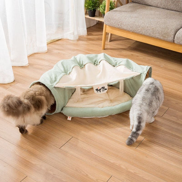 Tunnel aire de jeu peluche pour chat